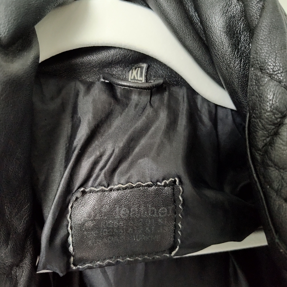 Vintage leather bomber jacket XL - Picture 11 of 16